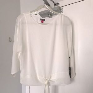 Vince Camuto Blouse, front tie NWT, XS.